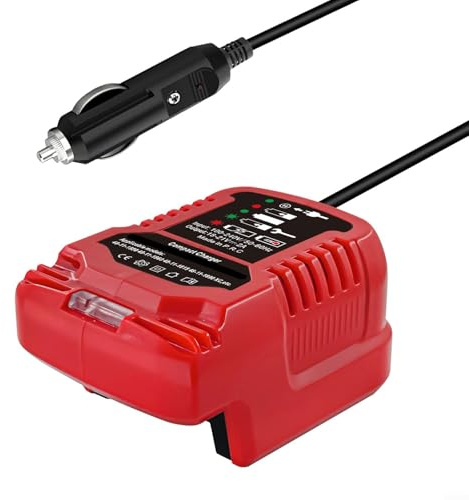 Chargeur LED 18 V pour bosch BAT622 BAT609 et DCB200 DCB203 avec design compact et assurance sécurité (rouge)
