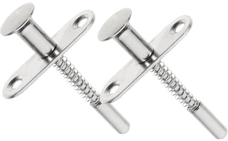 SHINEOFI 2pcs Spring Latch Stainless Steel Spring Loaded Bolt for Furniture Easy Adjustment Bed Hardware Accessory