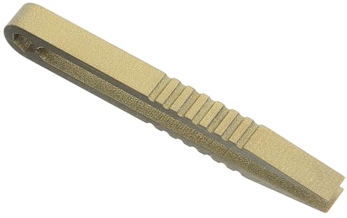 Housoutil Titanium Alloy Mini Tweezers Portable Outdoor Gadget for Camping Precision Gripping Tool Lightweight Yellow Accessory for Travel and Home Use