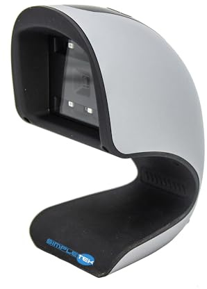 SIMPLETEK - Omnidirektionaler 2D/QR Code Desktop Scanner - Fester Barcode-Player für Tisch und Theke - USB Plug & Play Konnektivität