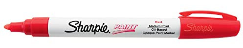 Sharpie Oil-Based Paint Marker, Medium Point, Single, Red (SAN35550)
