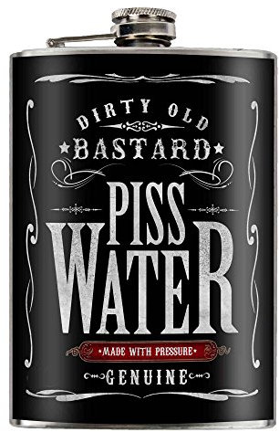 Jack's Inn 54 Flask - Piss Water Flachmann 240ml Edelstahl silber Alkohol Behälter
