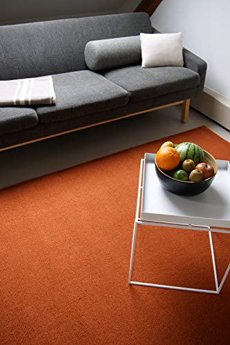 floor factory tappeto moderno di Lana Loft Terra arancio 120x170cm 100% pura lana vergine in colori luminosi e moderni