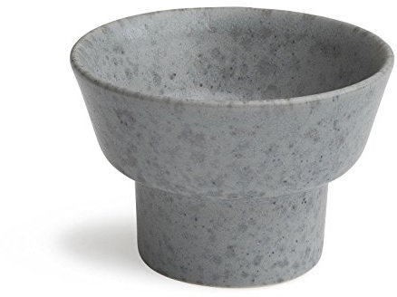 Kähler, Designer Kerzenständer aus Steingut in Grau, Ø7,5 cm