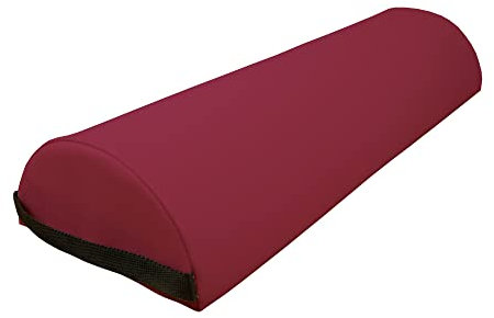 Zen Grand Demi-Rouleau - Accessoires pour Tables de Massage - 60 cm x 23 cm x 11 cm - pour Rangement en Position arrière et latérale - sous-Couche pour Chevilles et Genoux (Bourgogne)