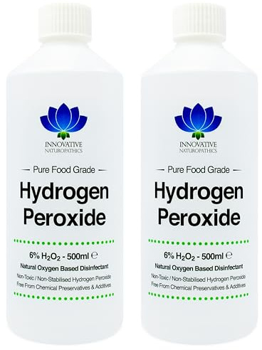 Food Grade Hydrogen Peroxide - Purest Grade 6% - 1 Litre - Non Stabilised - Contains Zero Additives - 30 Vols