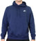 Nike Sportswear Club Fleece, Felpa con Cappuccio Unisex-Adulto, Midnight Navy/Midnight Navy/(White), L