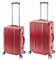 Travelhouse London · 2-teiliges Reisekoffer Set · Aluminium Rahmen · Polykarbonat Hartschale ·2 TSA Schlösser· Handgepäck-Koffer + Check-in · S-55cm, M-65cm · Vol. S-44L · M-67L · Rot