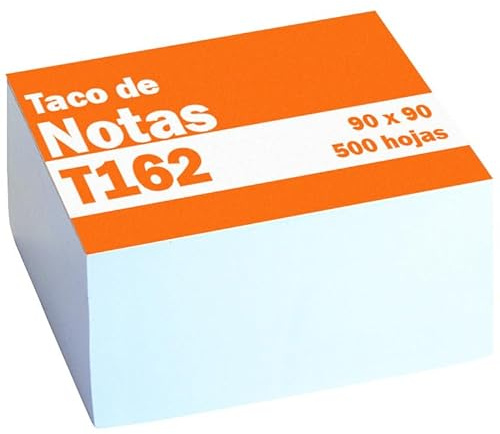 Taco de Notas Bloc Encolado Blanco 90x90 (500h.)