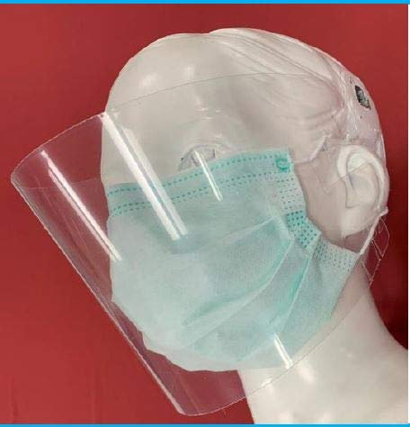 Visiera protettiva Pvc trasparente disinfettabile riutilizzabile non si appanna