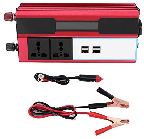 5000W 12V Wechselrichter Dual 220V-240V Wechselstromsteckdosen Solar-Wechselrichter Wave Digitalanzeige 4 USB-Ladegerät LED-Anzeige Reiner Sinus-Wechselrichter