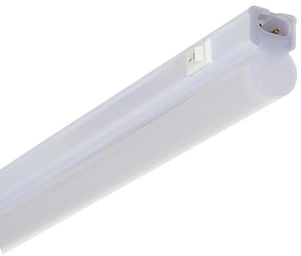 LEDKIA LIGHTING Barra Lineal LED 30cm 5W Batten Enlazable con Interruptor 3200K Blanco Cálido