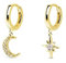 SINGULARU - Creolen Polar Moon Spark. 925er Sterlingsilber mit 18 Kt Gold-Beschichtung. Schmuck für Damen