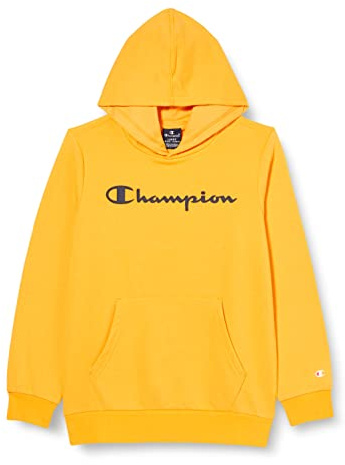 Champion Jungen Kapuzenpullover Legacy- Classic Logo, Giallo Senape, 15-16 Jahre