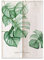 Hiseng Japanischer Gardinen Noren Tür Vorhang, Leinen Partition Türvorhang Restaurant Home Schlafzimmer Vorhang Wand Tapisserie, für die Heimtextilien Raumteiler (Monstera,85x120cm)