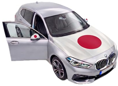 Sonia Originelli Fanset Fanartikel für das Auto Motorhaubenfahne Außenspiegelflaggen Fahne Flagge, Farbe: Japan