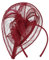 Seeberger Viadina Fascinator mit Federn Anlasshut Strohhut (One Size - dunkelrot)