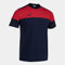 Joma Kurzarmshirt Mann Crew V Marineblau rot