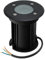 URing Foco led para empotrar en el suelo para GU10, IP67 Foco empotrable para jardin redondo, 230V foco exterior transitable para césped, plataforma, caminos, 30cm cable preinstalado, Ø11x12cm, Nergo