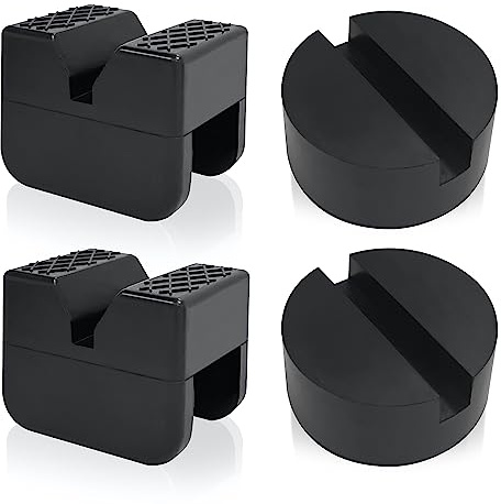 TONDA Jack Pads, Universal Rubber Rail Pinch Weld Protector, Slotted Adapter for Jack Stand and Floor Jack