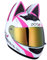 Full Face Motorradhelme mit Katze Ohren Adult Flip up Visiere Motocross Helm Vollvisierhelm Motorrad-Crash Helmet Leichtbau DOT/ECE Certified 17,S