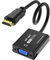 MT-VIKI Adaptateur HDMI vers VGA, adaptateur HDMI vers VGA mâle vers femelle 1080p, compatible avec ordinateur, ordinateur de bureau, ordinateur portable, moniteur, projecteur, HDTV, Chromebook, Roku,