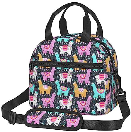 QQLADY Indische Alpaka-Lunch-Tasche, isolierte Lunchbox für Damen und Herren, wiederverwendbar, auslaufsicher, Kühltasche für Büro, Reisen, Picknick