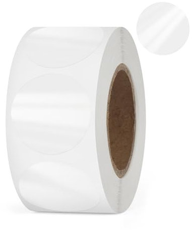 Runde Transparent Aufkleber Durchmesser 25mm Selbstklebend Clear Etiketten klebepunkte Klare kreis Wasserdicht für Umschläge Verschlussetiketten 500 Stück