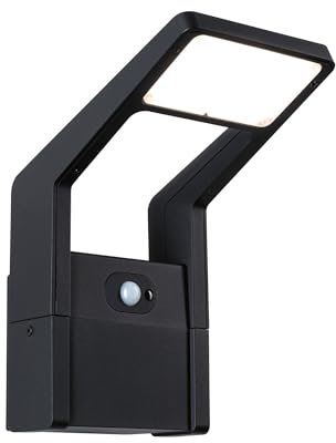 Paulmann 94859 LED Außenwandleuchte Juntea Bewegungsmelder IP44 140x217mm 3000K 11W 900lm 230V Anthrazit Aluminium Außenleuchte