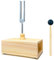 Pitxsgsia 528-Hz-Stimmgabel mit Resonanzkasten, Silberfarben und Holzfarben, + Aluminiumlegierung, Perfekt für SPA-Aromatherapie, Resonanzunterricht
