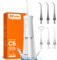 Water Dental Flosser for Teeth Cordless, Bitvae Water Dental Flossers 3 Modes & 5 Intensities, Oral Irrigator with 6 Jet Tips, Dental Flosser Water Jet IPX7 Waterproof, USB Rechargeable, White