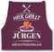 Schürze - Grillschürze Herren Männer - Hier grillt Name höchstpersönlich I Geschenk Grillen I Grill Geschenk I Lustiges Geschenk Papa I Vatertag I Geburtstag - 85x69 - Aubergine