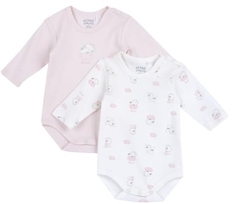 Chicco Body In Cotone, A Manica Lunga, Apertura Entrogamba, Pigiamino per bambino e neonato Unisex - Bimbi 0-24, Rosa, 6 mesi