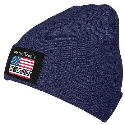 942 Beanie Mütze Wir, Das Volk, Sind Sauer Auf Die Amerikanische Flagge Laufmütze Weich Mütze Klassische Unisex Mütze, Für Winter, Radfahren, Damen