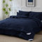 WAVVE Bettdecke 240x220 4 Jahreszeiten 2 teilig Dunkelblau - Sommerdecke 240x220cm 150gsm+Ganzjahresdecke 220x240 300gsm＝Winterdecke 450gsm, Steppdecke Atmungsaktive für Vierjahreszeiten/Sommer/Winter