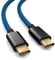 Cable de carga PS5 de nylon de 3 m para el mando de Playstation 5, cable USB C a C, USB 3.1 (USB 3.0), cable de carga, cubierta de tela, enchufe de aluminio, azul-negro