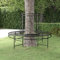 Rantry Banc d'arbre, banc de jardin, banc, banc, banc de jardin, banc de jardin, banc de terrasse, meuble en métal, résistant aux intempéries, rond, Ø 137 cm, noir acier