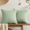 Softalker grüne Kissenbezüge 45x45 flauschig 2er Set Kissenhüllen Sofakissenbezüge Dekokissen Couchkissen Kissen Aesthetic Deko für Sofa Wohnzimmer Schlafzimmer Bett Balkon Garten Frühling