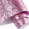 Jodimitty Glitter Wallpaper Border Self Adhesive 3mx10cm Glitter Sequin Sticker DIY Furniture Decoration Peel and Stick Wall Line Edging Border Wedding Party Background Wall Border (Pink)