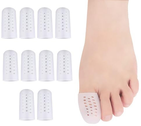 Biglumin Protege orteil - Pansement orteil Protège Orteil en Gel, Protege orteil silicone Pansement cors au pied, Pour Cors Ampoules Callosités Ongles Incarnés. (10 Pièces)