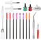 16pcs Sewing Machine Cleaning Kit, Sewing Machine Crevice Cleaning Tools Including Dual-Head Brush Screwdriver Silicone Brush Tweezers Seam Ripper Sewing Machine Repair Accessories
