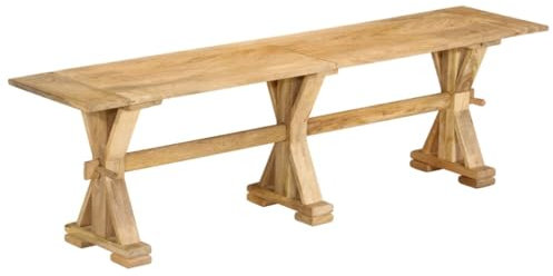 AJJHUUKI Bänke-Küchen- & Essbänke-Bench 160x35x45cm Massivholz Mango