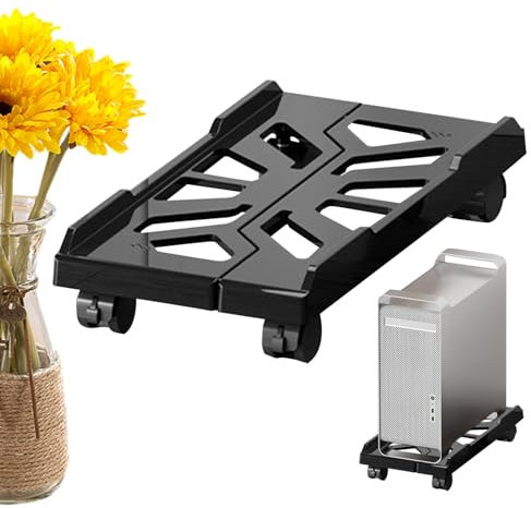 Generico Computer Stand, Mobile Cpu Stand, Rolling Computer Stand, Ventilated Pc Cart, Under Desk Cpu Holder Stand,Computer Rolling Floor Cart, Under Desk CPU Stand Holder Accessories
