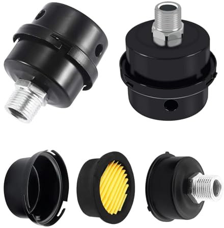 2 Pezzi Silenziatore Compressore Aria a Filetto, Silenziatore Compressore Aria, 3/8 Silenziatore Compressore Aria a Filetto, Silenziatore per Filtro Aria, per i Filtri dei Compressori D'aria