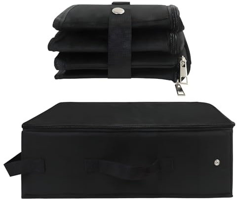 Hoxfly Reise Katzenklo, 40×30 cm wasserdichte Katzentoiletten Portable mit Deckel, Leicht zu Reinigen, Tragbare Cat Litter Box für Indoor, Kleines Katzenbox für Camping, Draußen, Drinnen (Schwarz)