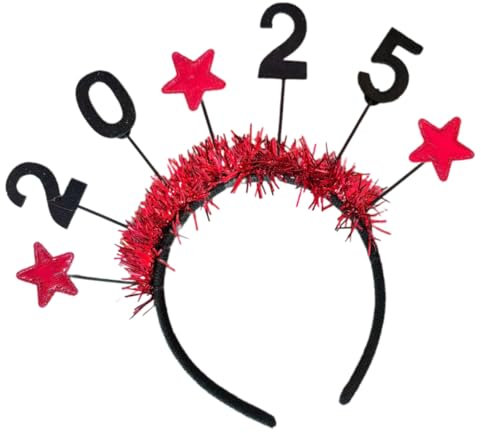 Ldabrye 2025 Fashion Hair Hoop Birthday Party Headwear Glitter Happy Hair Rings Protable For Party Enthusiasts