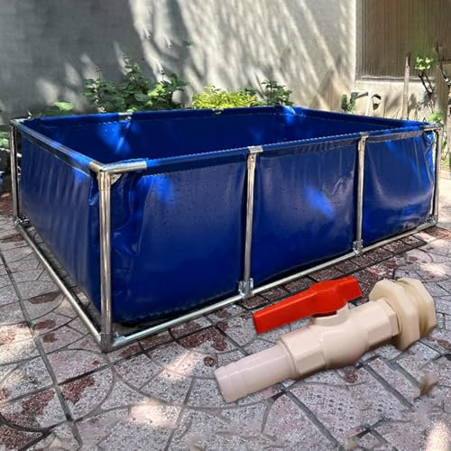 Ensemble de piscine hors sol, bassin à poissons rectangulaire portable/grandes piscines familiales pour usage intérieur et extérieur, idéal pour les patios et les bassins à poissons