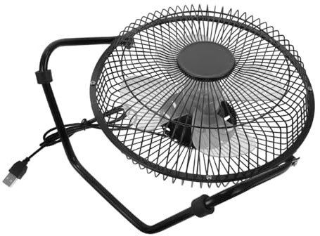 HOMOBABE Ventilador USB de Mesa de Diseño Retro de Metal Silencioso para Oficina y Hogar Ventilador Portátil para Escritorio o Laptop