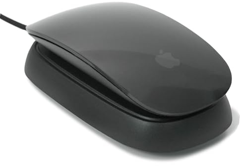 Ascrono Ladestation für Apple Magic Mouse, Schwarz | PerfectZubehör, Verwendbar als Ladestation, Ständer & Ladegerät, Enthält 1,5 m langes USB-C-zu Kabel