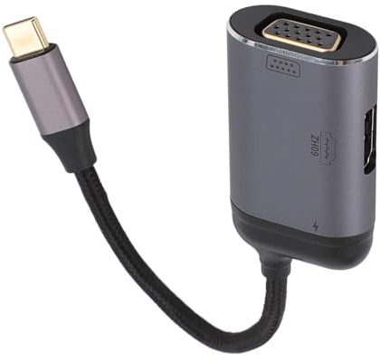 Acouto Interface Multimédia USB C vers HD Adaptateur VGA Prise en Charge 4K à 60 Hz Adaptateur Multiport Hub USB C pour Téléphone Portable PC Port Tablette 1 1 Alimentation Port PD Multiple